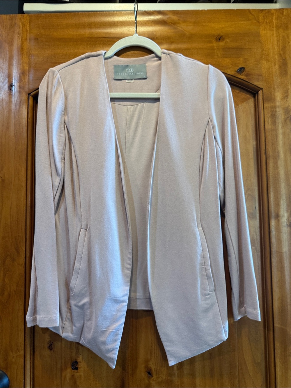 Tart Collections Soft Blush Open-Front Drape Blazer